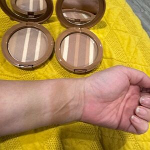 Bronzer by belle beauty in both shades ray of sunshine and Tuscan sun